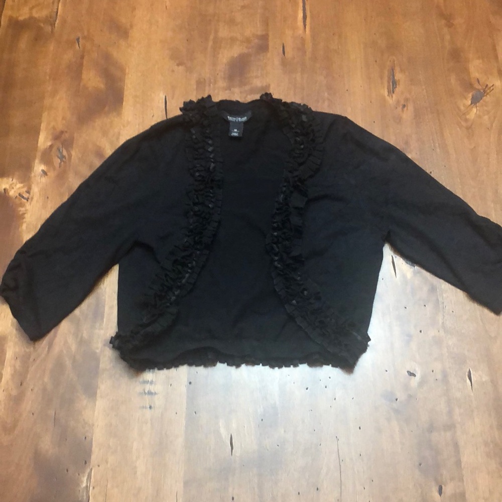 WHBM Shrug with Ruffle Detail